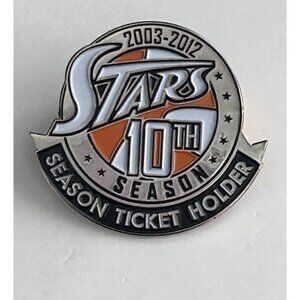 WNBA San Antonio TX Stars 10th 2003-2012 Season Ticket Holder Lapel Pin